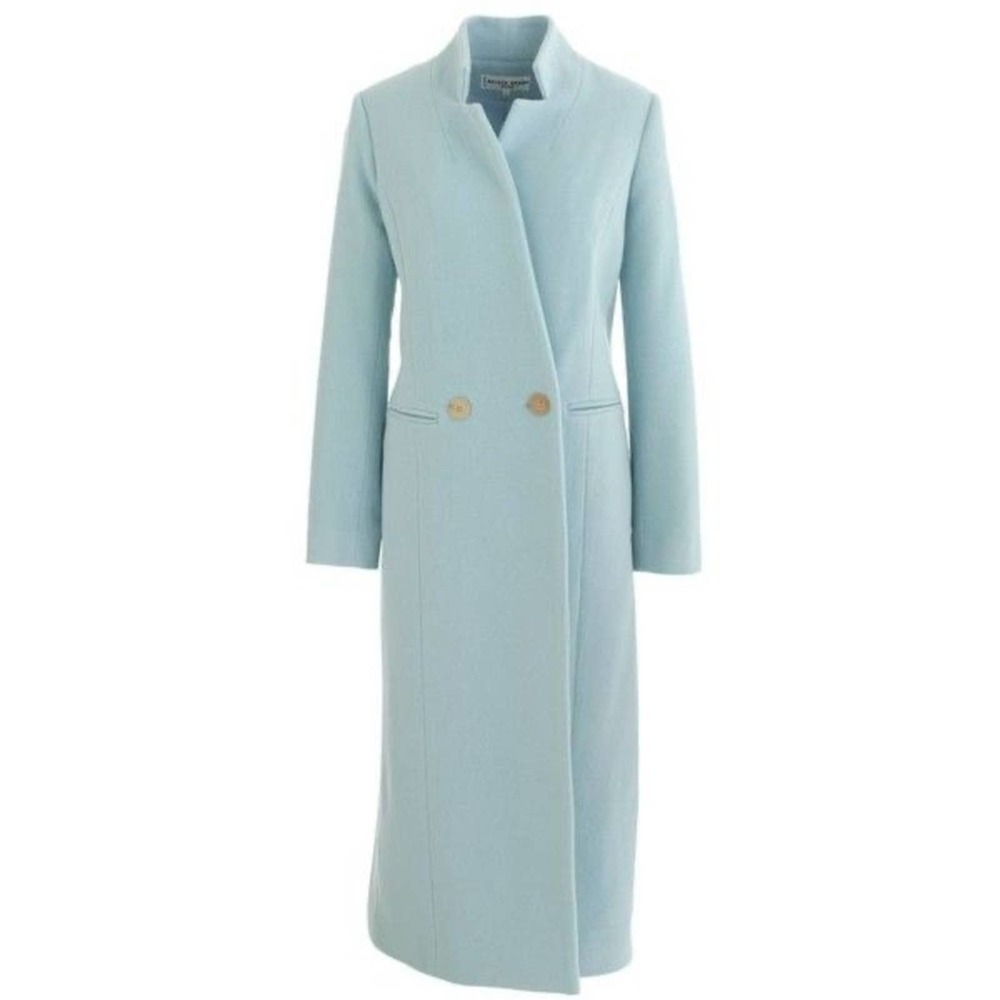 APiece Apart Esta Wool Long Coat Double Breasted Pastel Blue